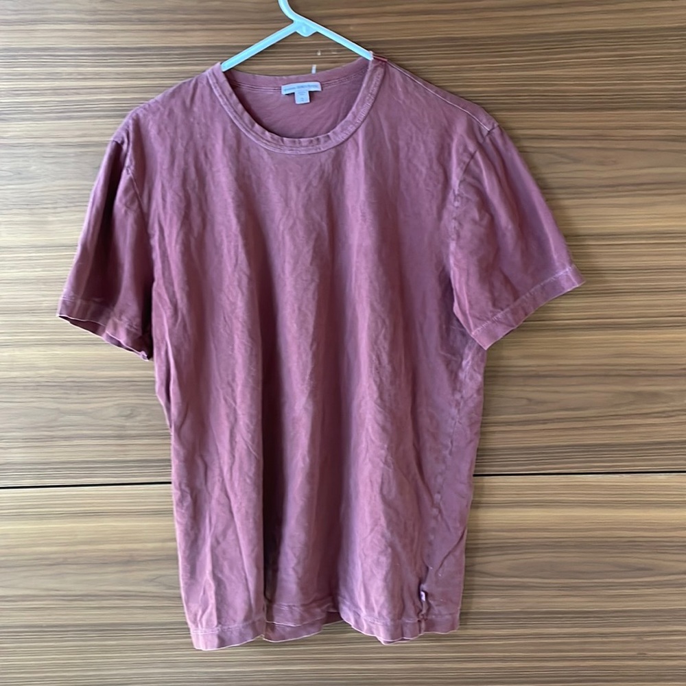James Perse Washed Maroon Classic Standard T Shirt